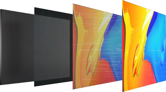 QS-TECH COB LED Videotron P0.9 240 cm x 135 cm