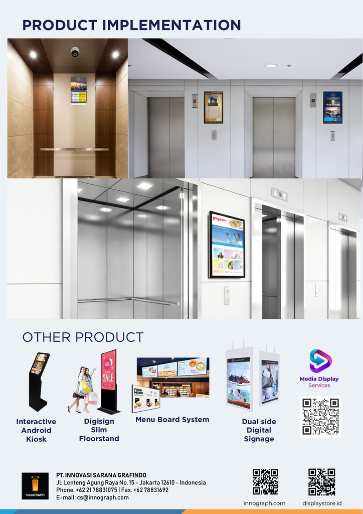 DigiSIGN Lift Display 22 Inch