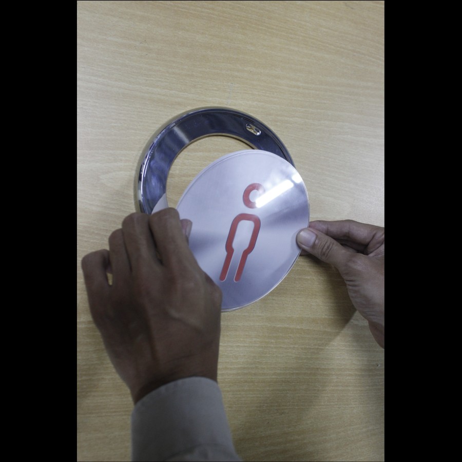 RESTROOM-Chromed Round D 16,5 cm