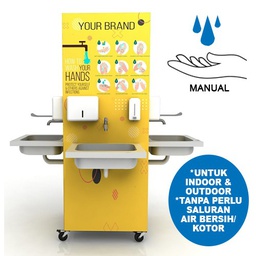 [ISD-HWS-003] 3 SINK HAND WASH STATION (MANUAL)