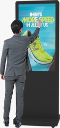 [DSN-DSL-P005] DigiSIGN Floorstand Interactive 55S Black with Mini PC i5