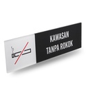 Tanpa Rokok - Acrylic Rectangle Sign
