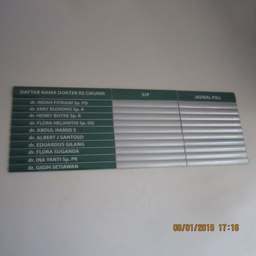 Tenant Directory 6 Row - 60 cm