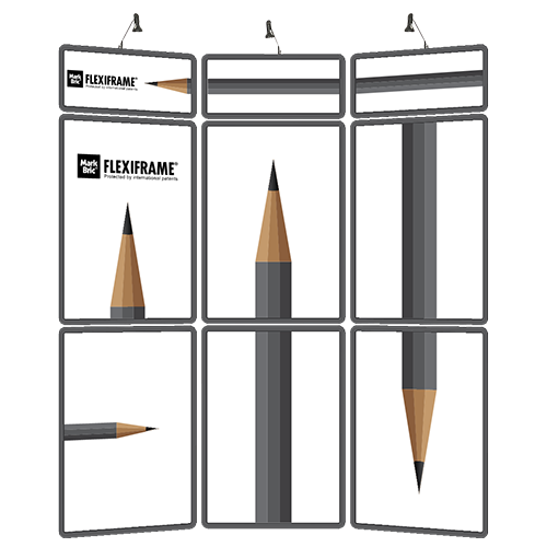 Flexiframe Backwall Basic 6 Grey Metalic