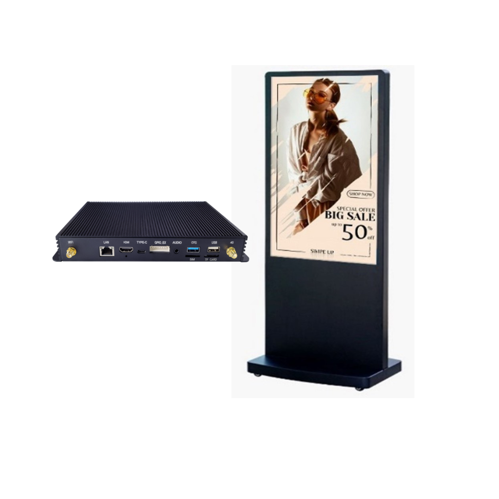 DigiSIGN Floorstand 43S Black with Android Box