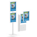 Frame Stand AM CF Square SLIM LIGHTBOX A3 Silver 2 pc