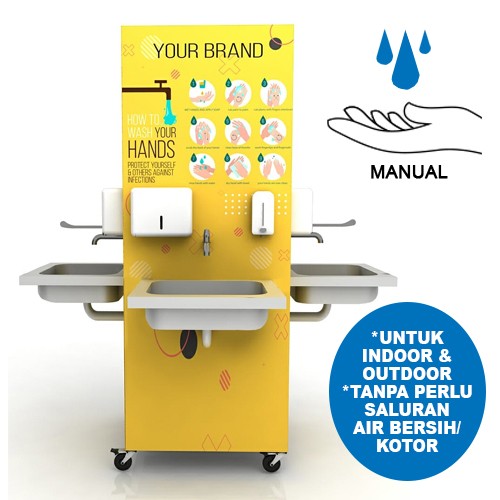 3 SINK HAND WASH STATION (MANUAL)