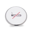 NO SMOKING-Chromed Round D 16,5 cm