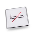 NO SMOKING-Chromed Square 12 x 12 cm