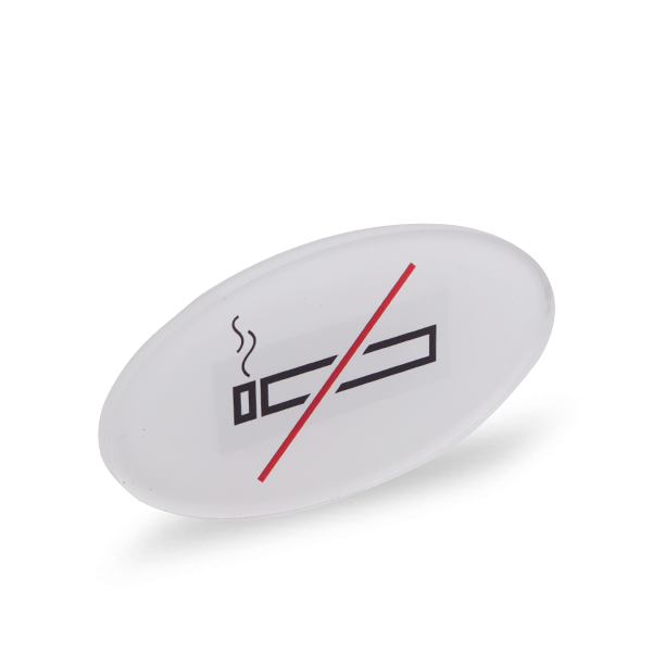 NO SMOKING - Acrylic Oval Sign