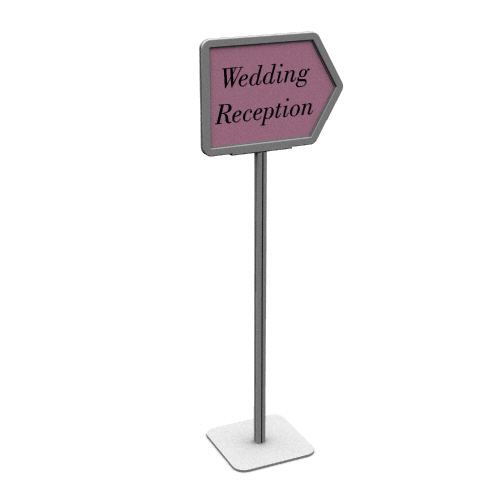 Flexiframe Arrow Sign A3 Grey Metalic 1 Side