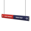 Hanging Directory 1 Row 2 Side 60 x 11,5 cm