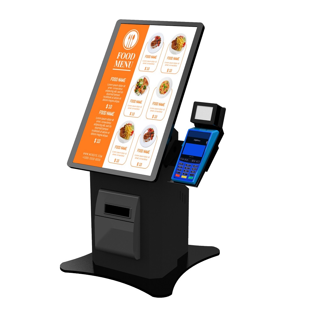 DigiSIGN Retail Kiosk Desk With QR Scanner