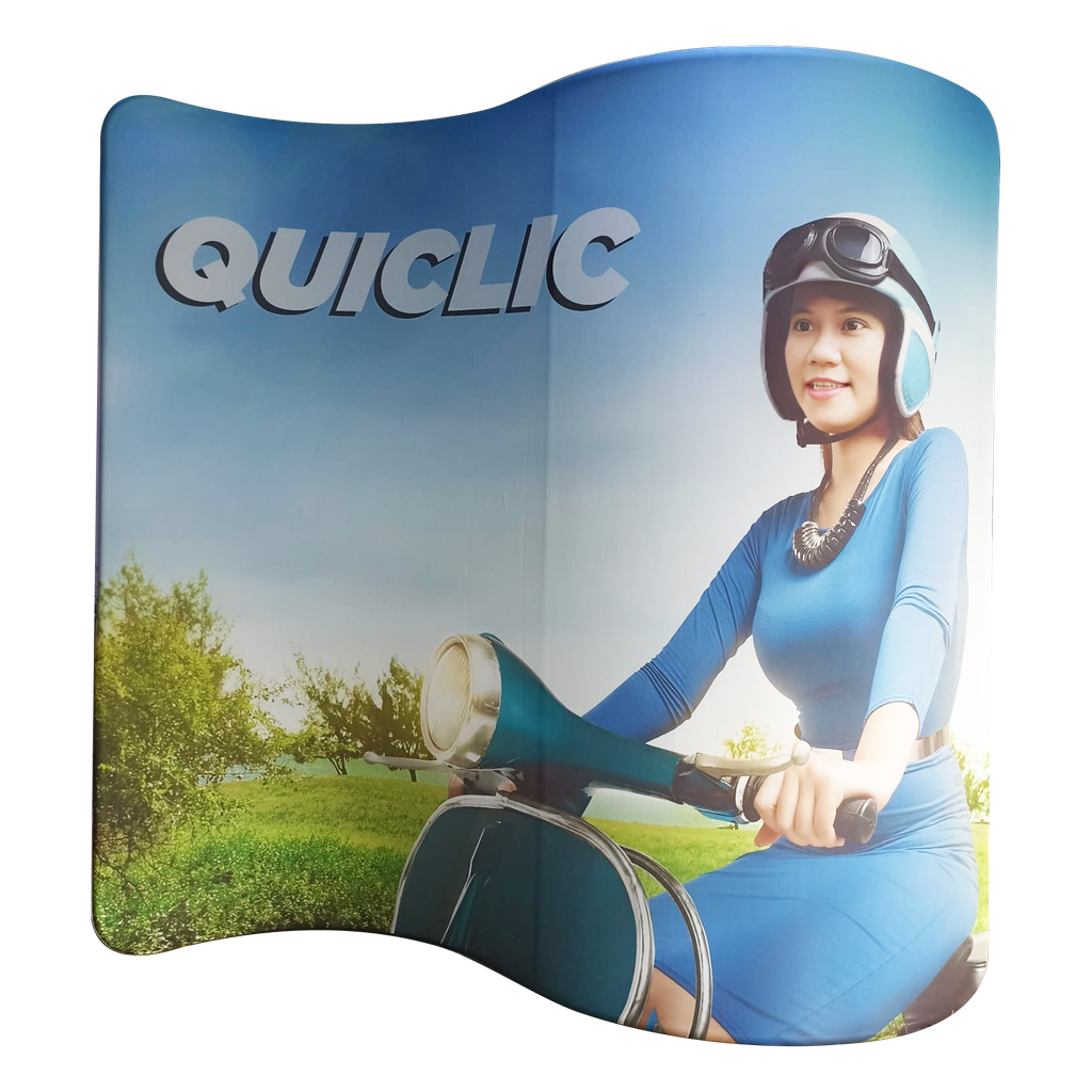 Quiclic Backwall S Shape + Graphic 270 cm x 228 cm