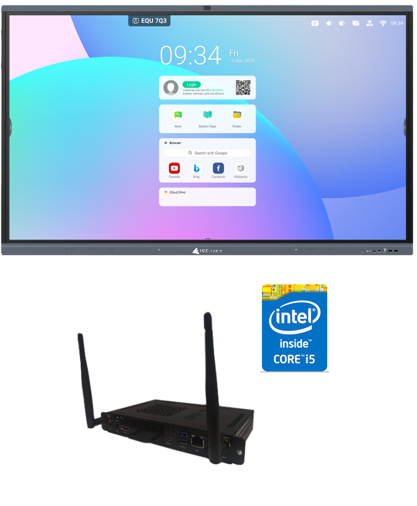 ICE Board X Series 75 Inch - Built in Camera and Mic with Windows