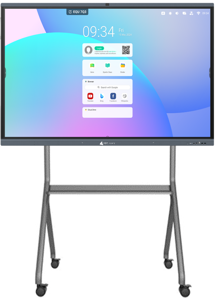 ICE Board X Series 75 Inch - Built in Camera and Mic with Stand