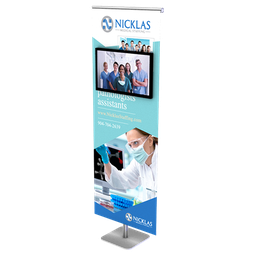 [FLD-BST-004] FD Banner Stand with LCD TV Home