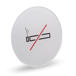 [MP-003-006] NO SMOKING - Acrylic Round Sign