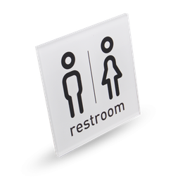 [MP-003-013] TOILET - Acrylic Square Sign